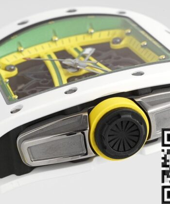 Richard Mille RM061 Watches White Ceramics Yellow Strap ZF