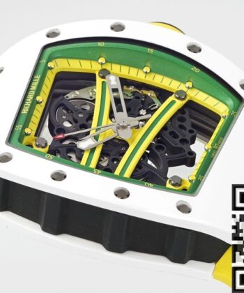 Richard Mille RM061 Watches White Ceramics Yellow Strap ZF