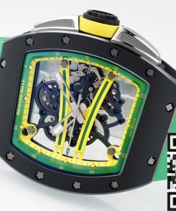 ZF Factory RM061 Richard Mille Black Ceramics Green Strap