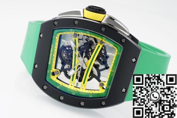 ZF Factory RM061 Richard Mille Black Ceramics Green Strap