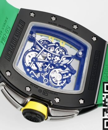 ZF Factory RM061 Richard Mille Black Ceramics Green Strap