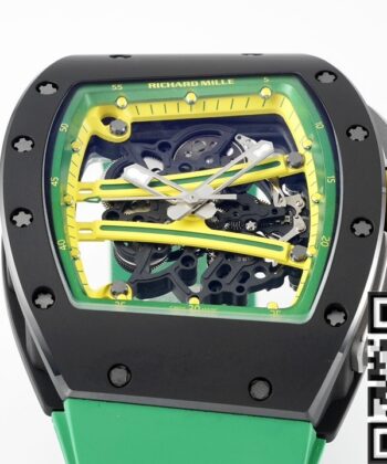ZF Factory RM061 Richard Mille Black Ceramics Green Strap