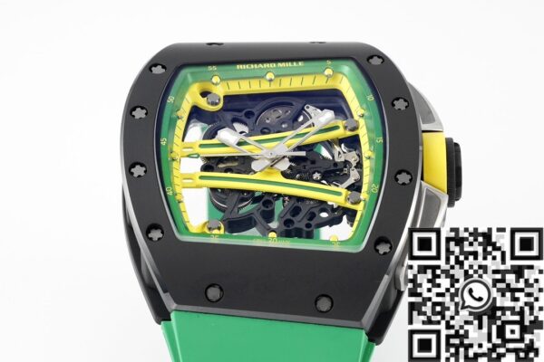 ZF Factory RM061 Richard Mille Black Ceramics Green Strap