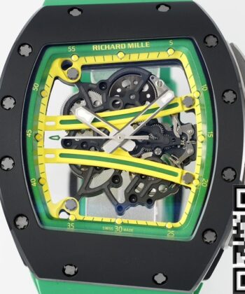 ZF Factory RM061 Richard Mille Black Ceramics Green Strap