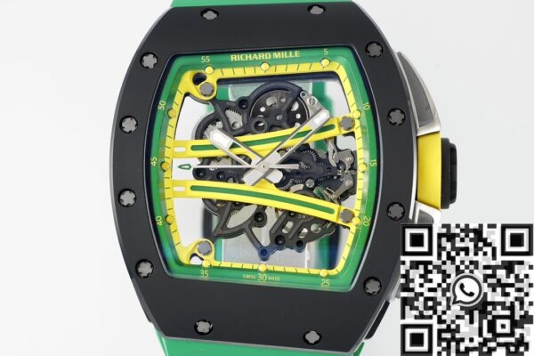 ZF Factory RM061 Richard Mille Black Ceramics Green Strap