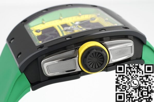 ZF Factory RM061 Richard Mille Black Ceramics Green Strap