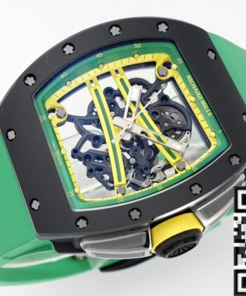 ZF Factory RM061 Richard Mille Black Ceramics Green Strap