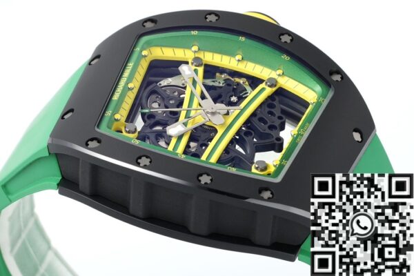 ZF Factory RM061 Richard Mille Black Ceramics Green Strap