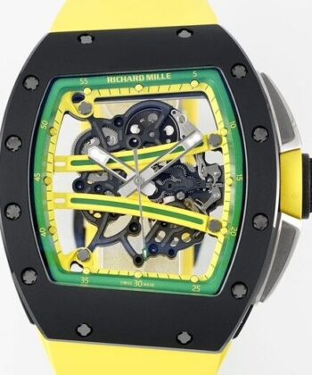 ZF Factory Richard Mille RM061 Black Ceramics Yellow Strap