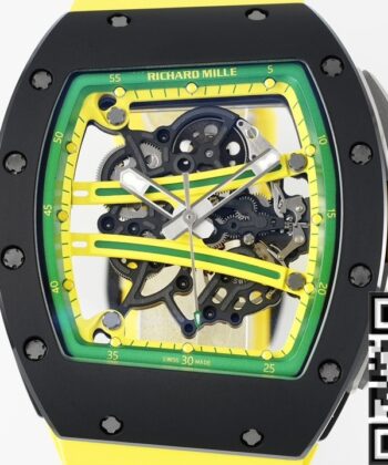 ZF Factory Richard Mille RM061 Black Ceramics Yellow Strap