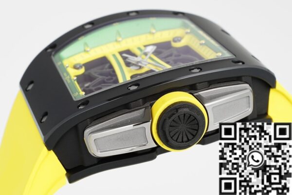 ZF Factory Richard Mille RM061 Black Ceramics Yellow Strap