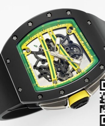 Replica Richard Mille RM061 Black Ceramics Black Strap Watch