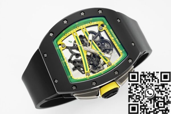 Replica Richard Mille RM061 Black Ceramics Black Strap Watch