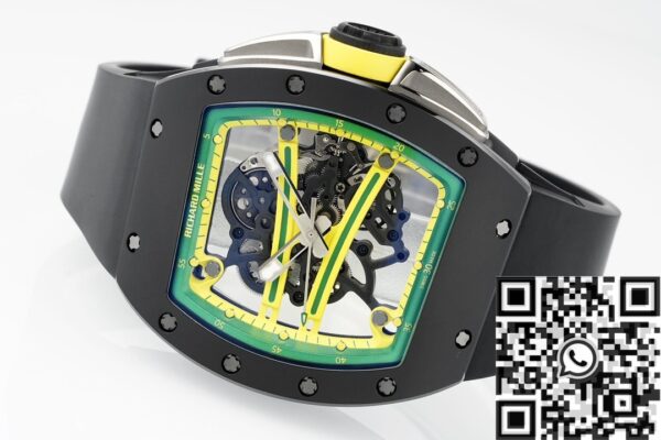 Replica Richard Mille RM061 Black Ceramics Black Strap Watch