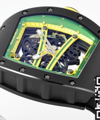 Replica Richard Mille RM061 Black Ceramics Black Strap Watch