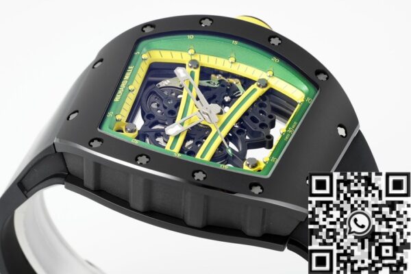 Replica Richard Mille RM061 Black Ceramics Black Strap Watch