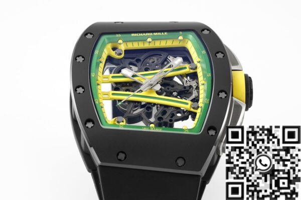 Replica Richard Mille RM061 Black Ceramics Black Strap Watch