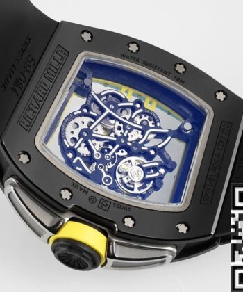 Replica Richard Mille RM061 Black Ceramics Black Strap Watch