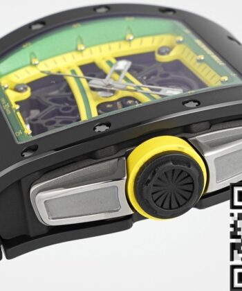 Replica Richard Mille RM061 Black Ceramics Black Strap Watch