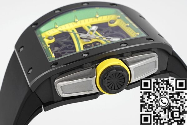 Replica Richard Mille RM061 Black Ceramics Black Strap Watch