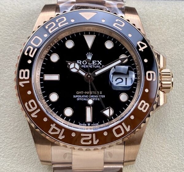 Rolex Fake GMT Master II M126715CHNR-0001 3285 Rose Gold