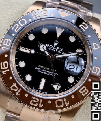 Rolex Fake GMT Master II M126715CHNR-0001 3285 Rose Gold