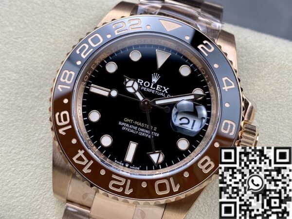 Rolex Fake GMT Master II M126715CHNR-0001 3285 Rose Gold