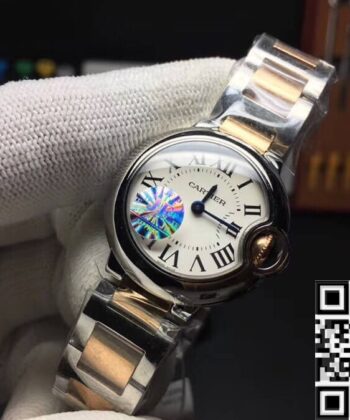 Cartier Ballon Bleu W69007Z3 Size 28 Quartz Watch AF Factory