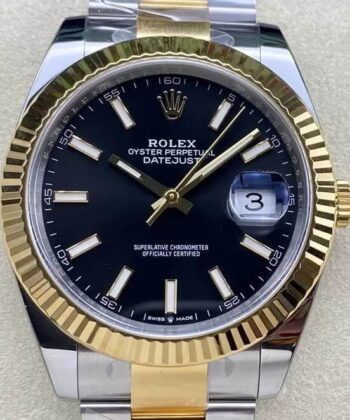 Black Face Datejust Rolex M126333-0013 Size 41mm Watch Clean