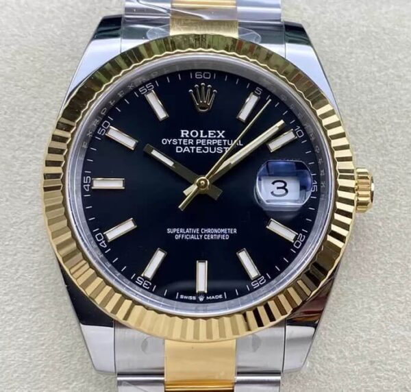 Black Face Datejust Rolex M126333-0013 Size 41mm Watch Clean