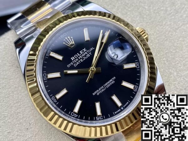 Black Face Datejust Rolex M126333-0013 Size 41mm Watch Clean