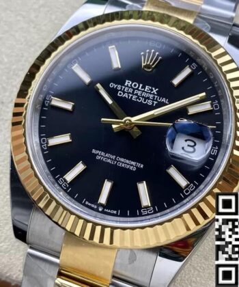 Black Face Datejust Rolex M126333-0013 Size 41mm Watch Clean