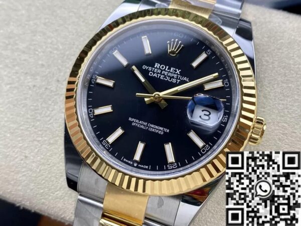 Black Face Datejust Rolex M126333-0013 Size 41mm Watch Clean