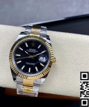 Black Face Datejust Rolex M126333-0013 Size 41mm Watch Clean