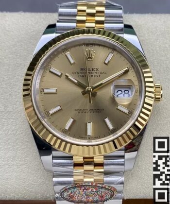 Rolex Datejust Champagne Bezel M126333-0010 Size 41mm