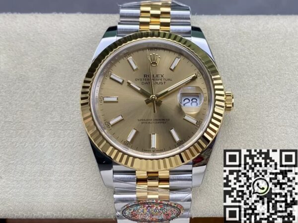 Rolex Datejust Champagne Bezel M126333-0010 Size 41mm
