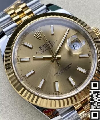 Rolex Datejust Champagne Bezel M126333-0010 Size 41mm