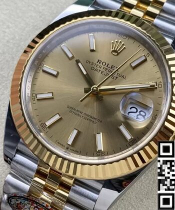 Rolex Datejust Champagne Bezel M126333-0010 Size 41mm