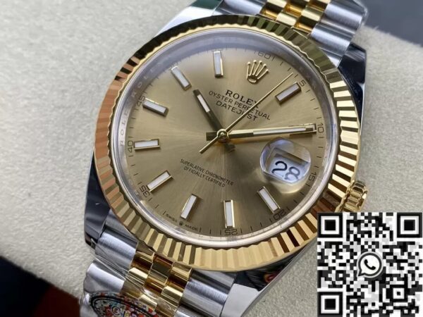 Rolex Datejust Champagne Bezel M126333-0010 Size 41mm