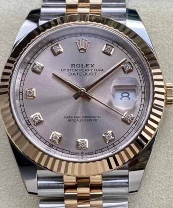Two Tone Rolex Datejust 41MM M126331-0008 Pink Clean Factory