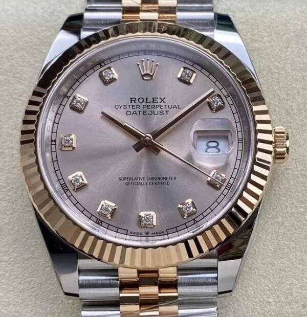 Two Tone Rolex Datejust 41MM M126331-0008 Pink Clean Factory