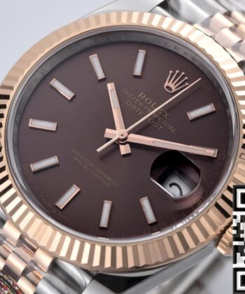 Chocolate Rolex Datejust​ M126333 Five-Bead Steel Belt 41mm