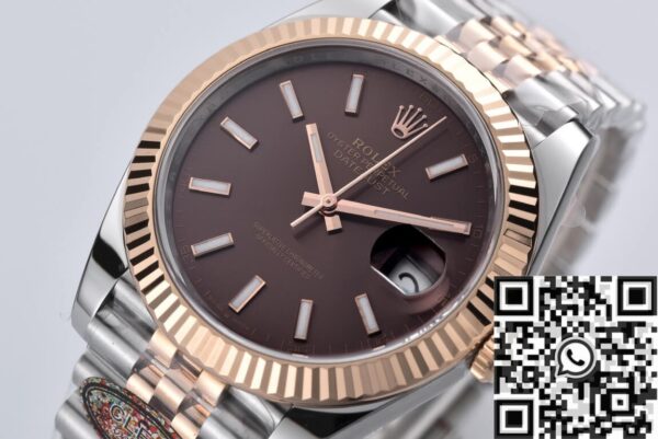 Chocolate Rolex Datejust​ M126333 Five-Bead Steel Belt 41mm