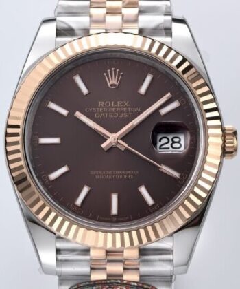 Chocolate Rolex Datejust​ M126333 Five-Bead Steel Belt 41mm