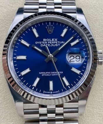 Rolex Datejust Blue Face M126234-0017 Size 36mm Watch Clean