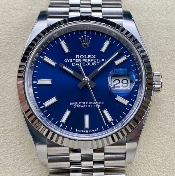 Rolex Datejust Blue Face M126234-0017 Size 36mm Watch Clean