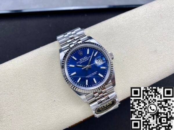 Rolex Datejust Blue Face M126234-0017 Size 36mm Watch Clean