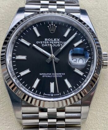 Black Rolex Datejust M126234-0015 Size 36mm Clean Factory