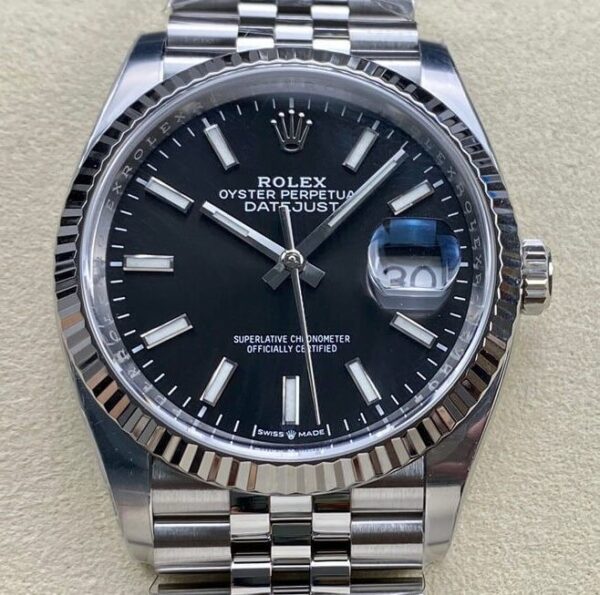 Black Rolex Datejust M126234-0015 Size 36mm Clean Factory