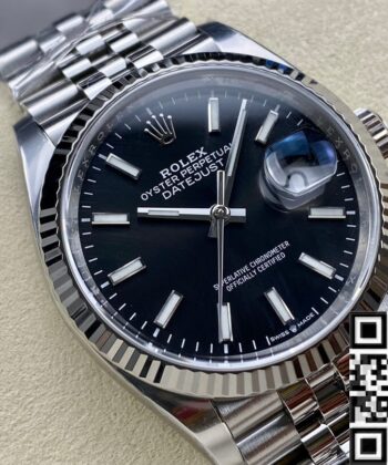 Black Rolex Datejust M126234-0015 Size 36mm Clean Factory